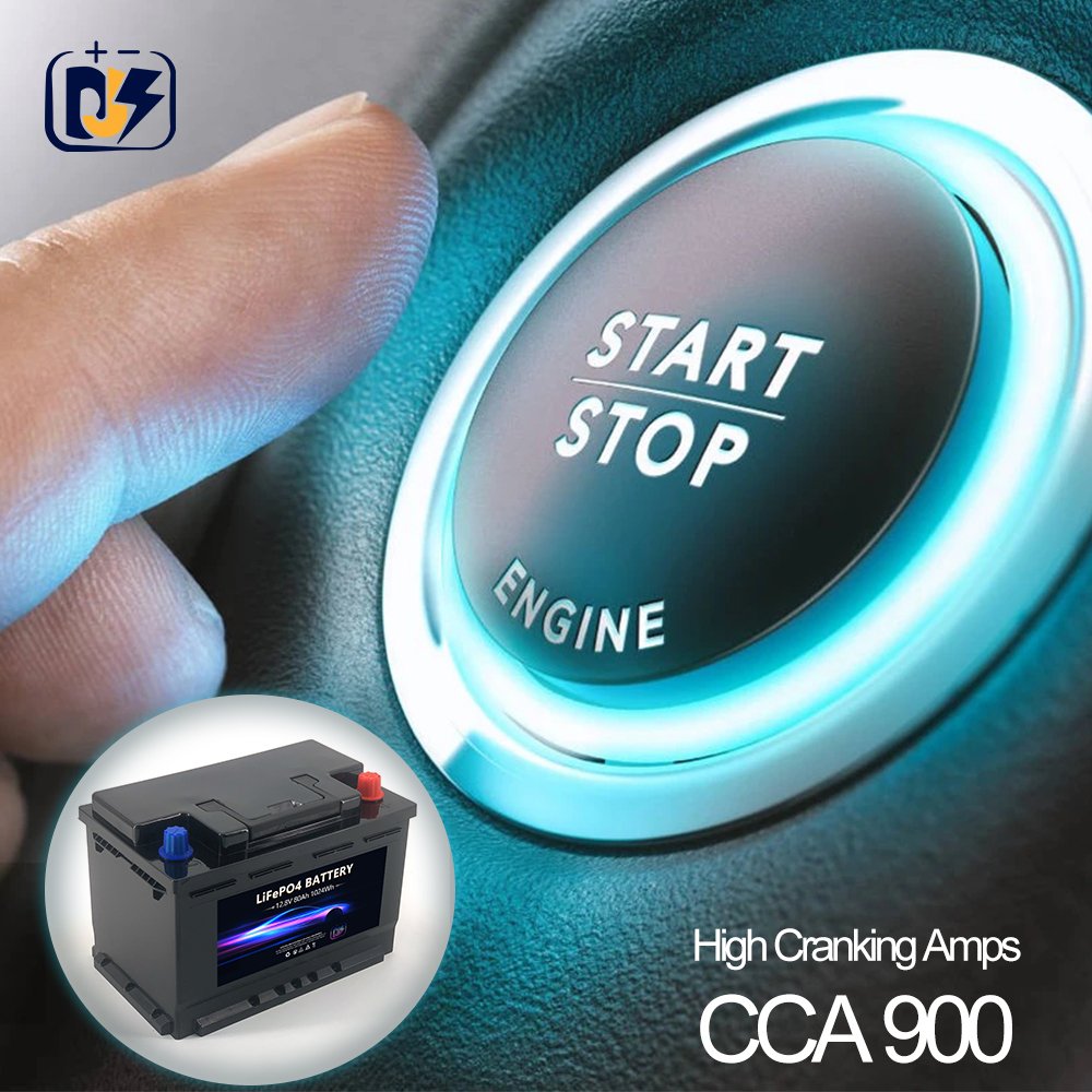 12v 80Ah 900CCA Auto starter battery Lithium Iron Phosphate Battery LiFePO4 Car Boat Starting battery pack