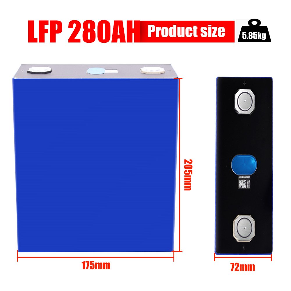 New 3.2v 280k LiFePO4 280ah battery cell for 12v 280k lead acid replacement solar battery pack with EU & USA stock