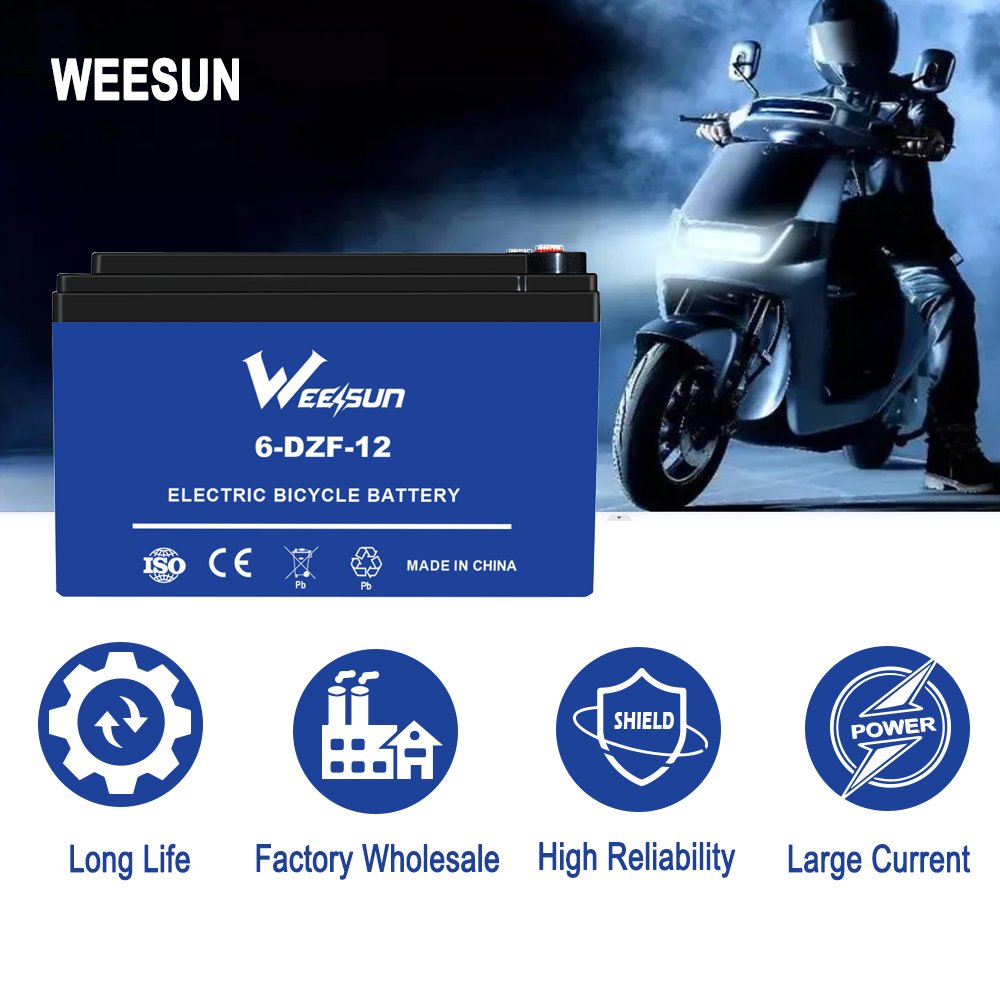 China factory sell 12V 36V 48V 60V 72V 12ah 13ah 14ah e-bike electric bike scooter vehicle lead acid battery 6-DZM-12 battery