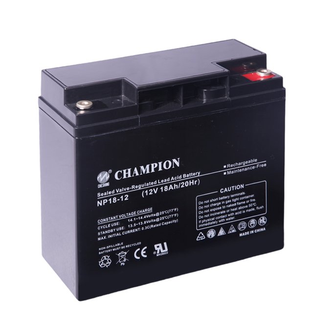CHESHING CHAMPION Agm Deep Cycle Lead Acid Battery 6V 12V 4ah 5ah 7ah 12ah 18ah 40ah 100ah 200ah Black Carton Box Ce ABS Plastic