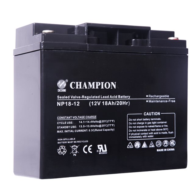 CHESHING CHAMPION Agm Deep Cycle Lead Acid Battery 6V 12V 4ah 5ah 7ah 12ah 18ah 40ah 100ah 200ah Black Carton Box Ce ABS Plastic