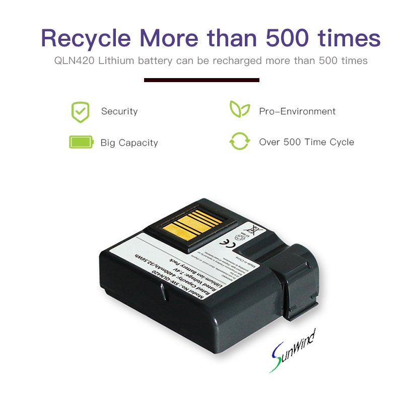 Lithium ion battery for zebra QLN420 ZQ630 printer portable Label Printer Battery