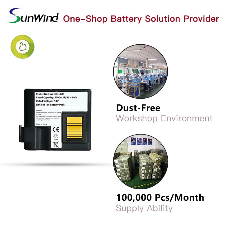 Lithium ion battery for zebra QLN420 ZQ630 printer portable Label Printer Battery