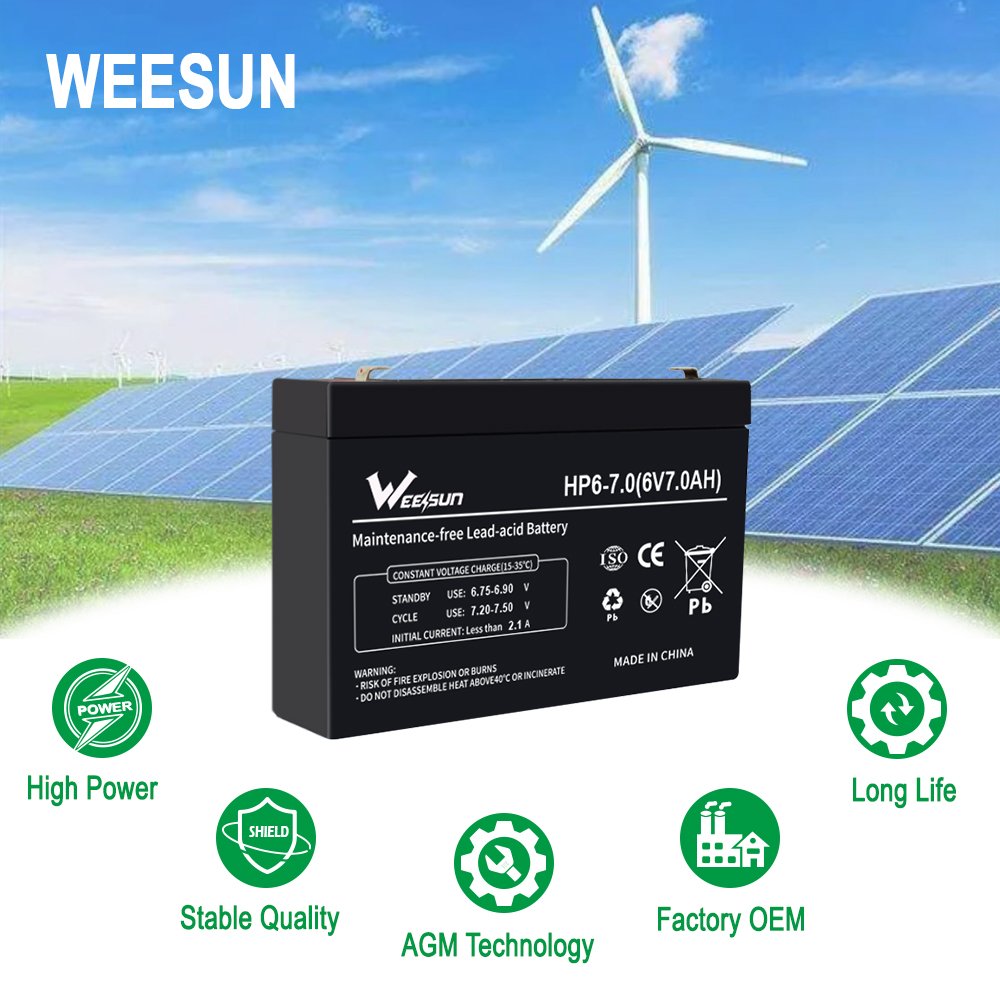Fast delivery sealed Deep Cycle Rechargeable is suitable for children's toy cars, for golf cart, 6v7Ah lead-acid battery