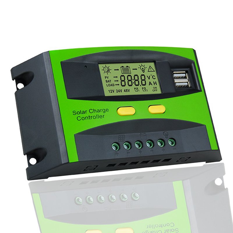 Smart 12 /24V Auto 20 30A Solar Panel Battery Intelligent Regulator with Dual USB PWM Solar Charge Controller