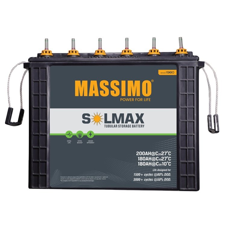 Experience Manufacturer Selling MASSIMO Tubular Storage Battery 180AH 12 V Lead Acid Battery for Electric Power Systems