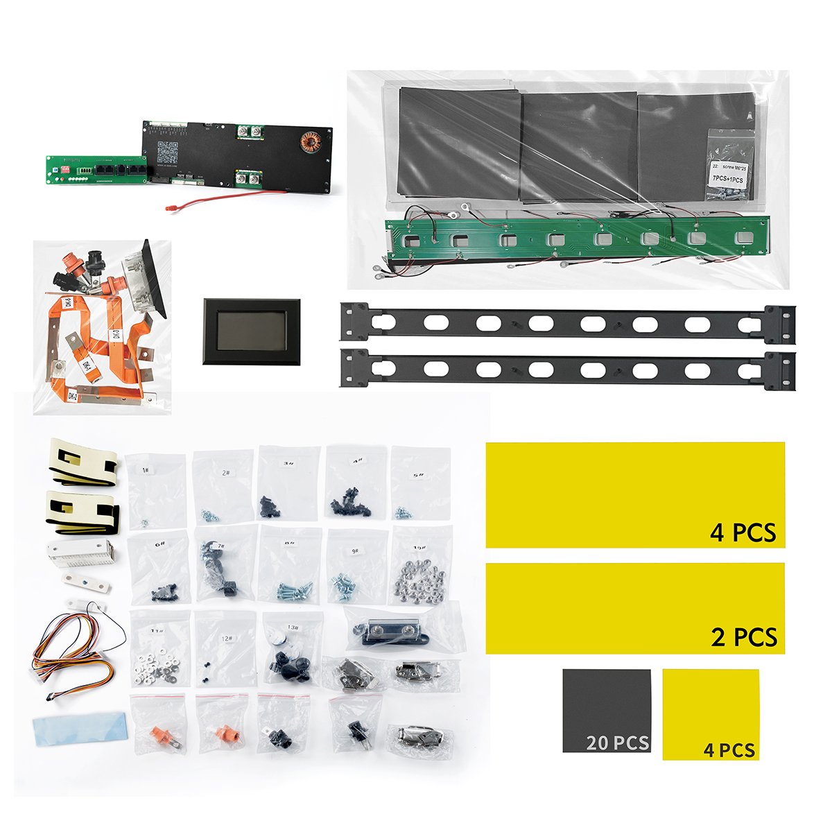 Lifepo4 Apexium 51.2V 280 304Ah 306Ah 314Ah Battery JK PB2A16S20P Active Balance diy battery box 48v Lithium Ion Batteries Case