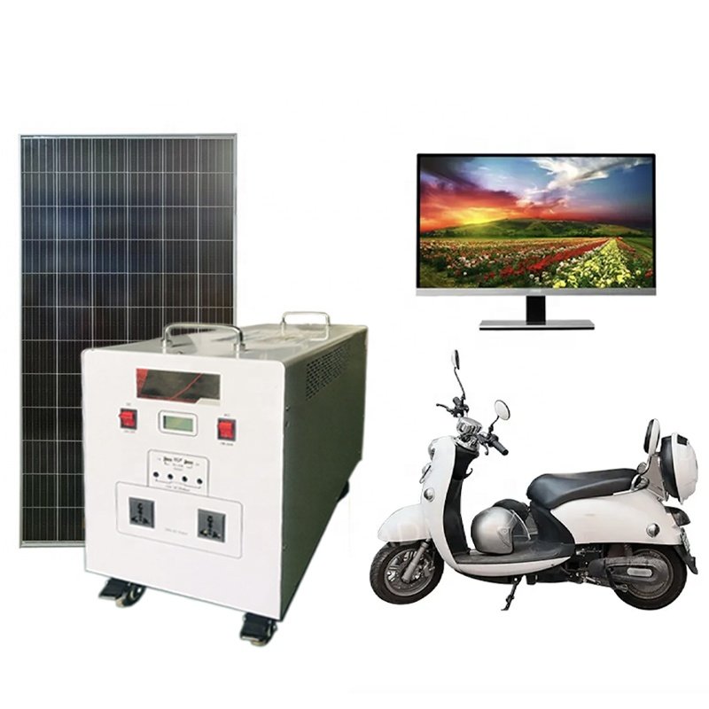 Quarke Economical Practical 500W 1200Wh All In One Solar Inverter And 12V 100Ah Lead Acid Battery For Light TV Fan