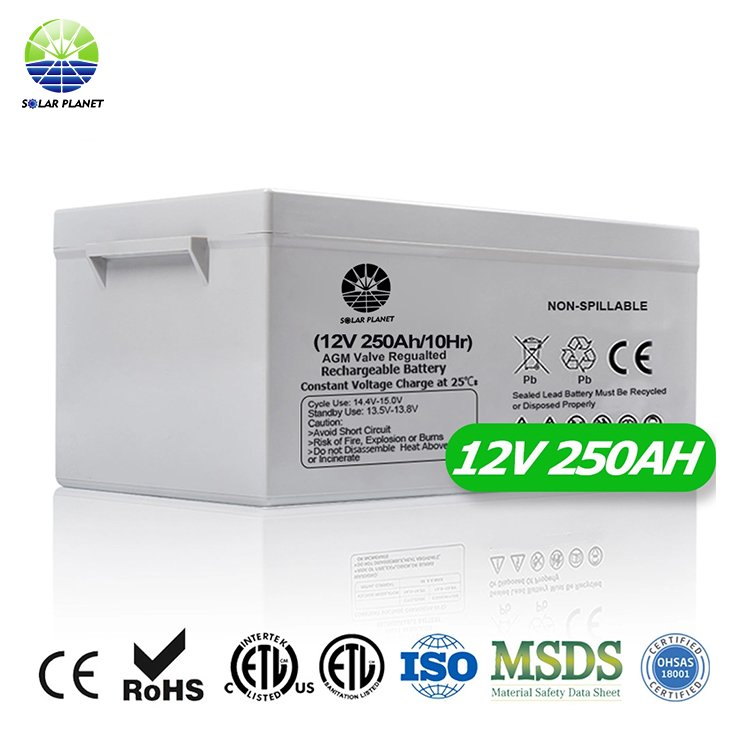 SOLAR PLANET 12V 200Ah 250Ah Solar Lead Acid Battery For Off Grid System