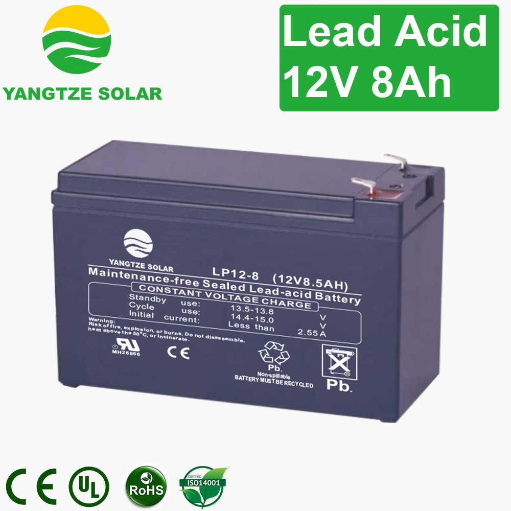 Hot sale Rechargeable deep cycle Yangtze solar ups 12v 7.5ah sealed lead acid battery