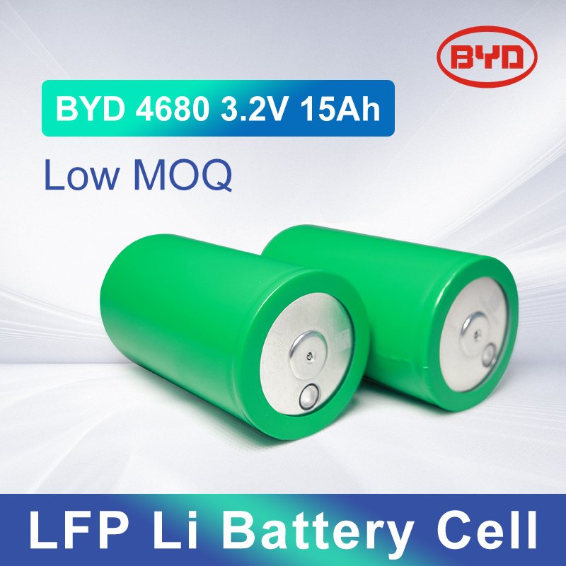 Custom rechargeable byd cylinder cell 3.2v 15ah lifepo4 4680 lfp 15000mah Cylindrical lithium ion battery