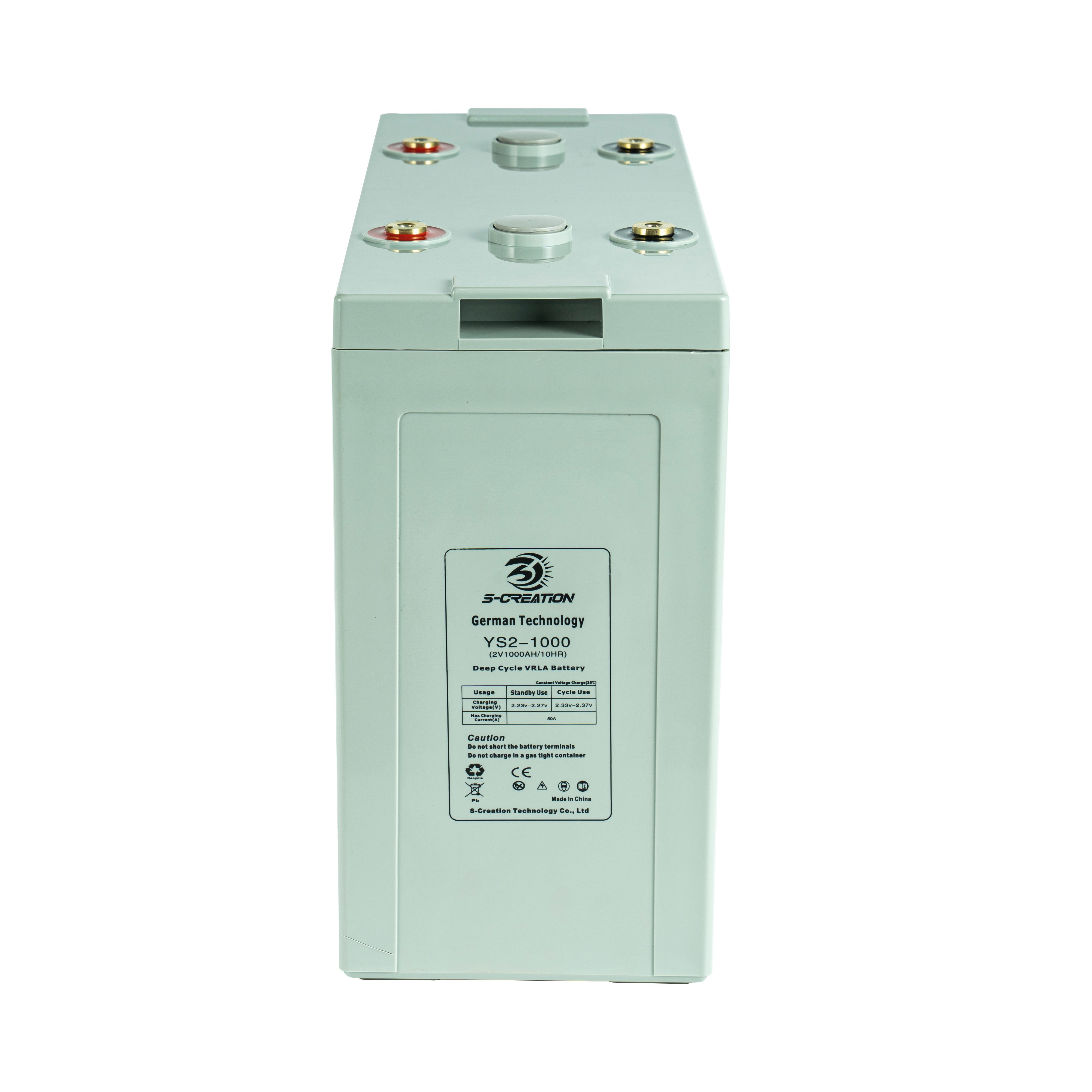 2V 1000Ah Sealed Lead-acid Battery Free Maintenance Solar Storage Battery Direct Factory