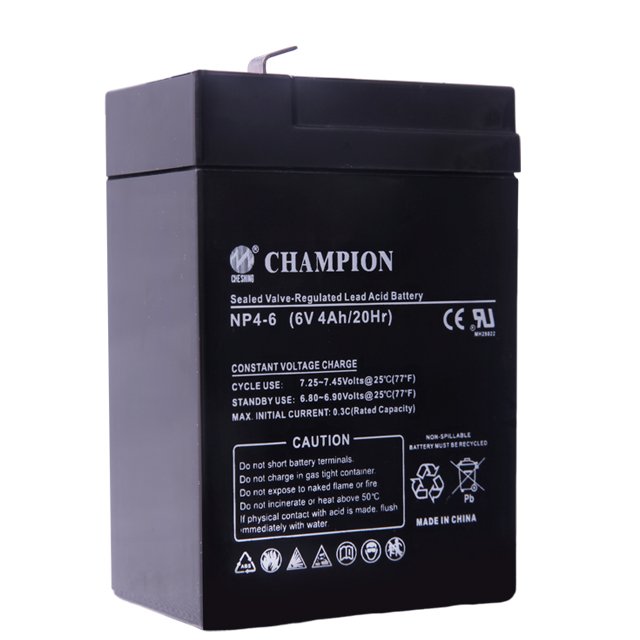 Electric Scooter AGM Lead Acid Battery Bank Hot Sale Factory Direct 6V4AH Black Carton Box Ce Power Supply