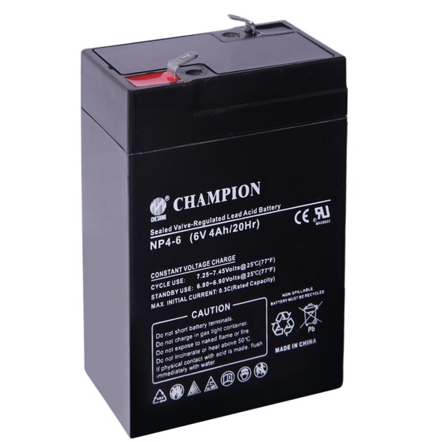Electric Scooter AGM Lead Acid Battery Bank Hot Sale Factory Direct 6V4AH Black Carton Box Ce Power Supply