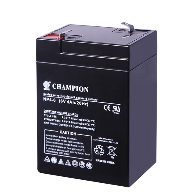 Electric Scooter AGM Lead Acid Battery Bank Hot Sale Factory Direct 6V4AH Black Carton Box Ce Power Supply