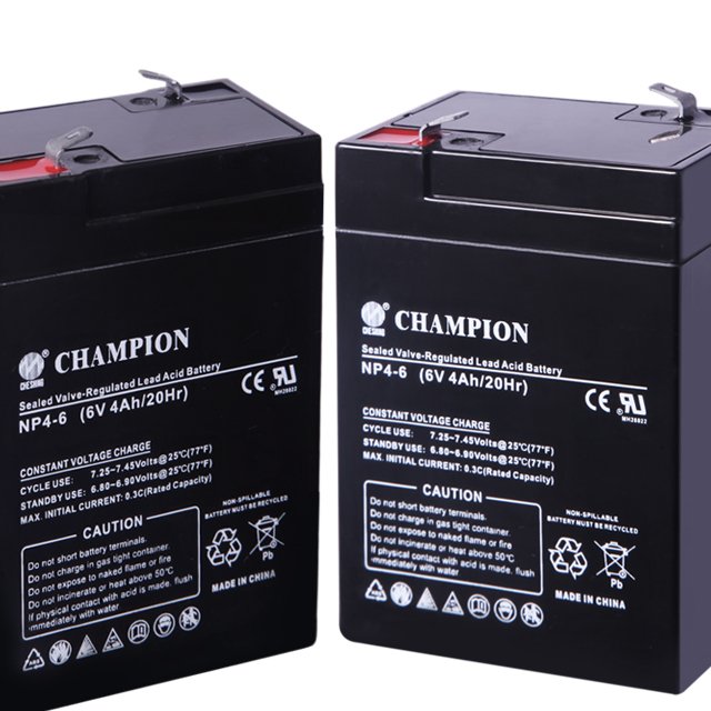 Electric Scooter AGM Lead Acid Battery Bank Hot Sale Factory Direct 6V4AH Black Carton Box Ce Power Supply