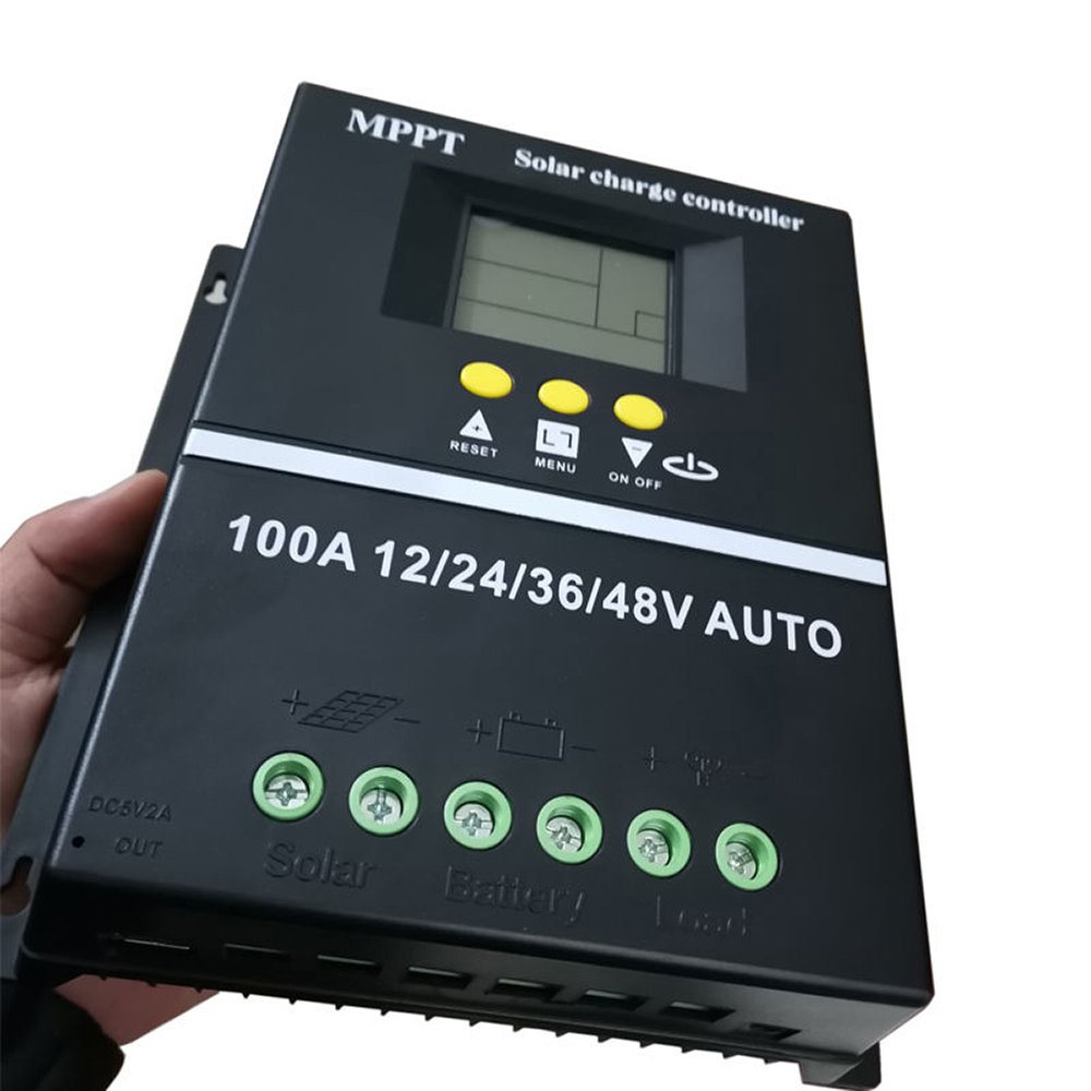 100A 80A 60A MPPT Solar Charge Controller 12V 24 V 36V 48V Solar Panel PV Regulator LCD USB for Lead Acid , Lithium Battery srne