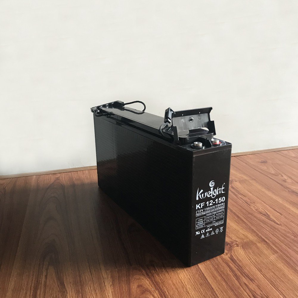 Long Life Front Terminal Deep Cycle Rechargeable Lead Acid / AGM / GEL 12V 150AH Solar Slim Battery 12 volt