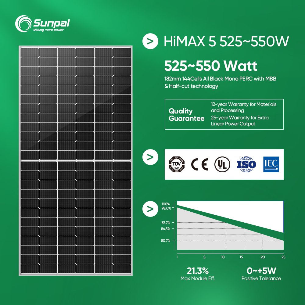Residential Solar Power Hybrid Off Grid 5Kw 8Kw 10Kw 12Kw Potovoltaic 3Phase Solar Panel System