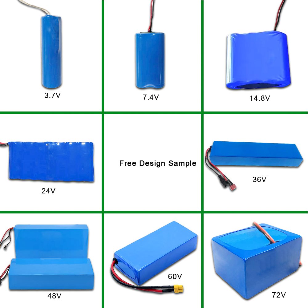 OEM Li-ion battery pack 300~6000 mah 3.7V 7.4V 11.1V 14.8V 18650 32650 26650 26500 21700 16500 14500 lithium ion battery pack