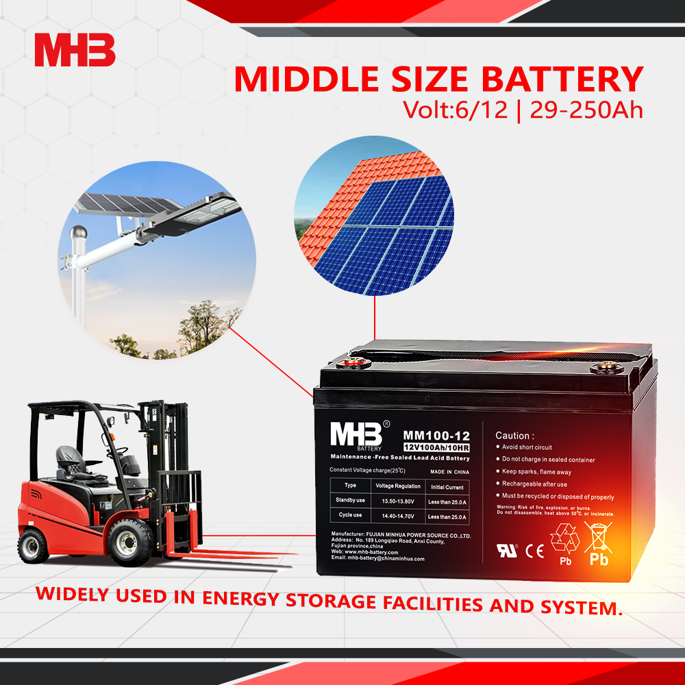 Mhb 12 Volt Energy Storage smf Seal Lead Acid VRLA 12V 26ah 20hr Agm Solar Maintenance Free Battery Price for UPS