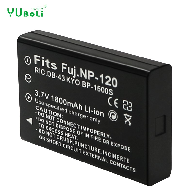 1800mAh Cross Compatible Camera Battery For Fujifilm NP-120 NP120 For Ricoh DB-43 DB43 For Kyocera Contax BP-1500S BP1500S