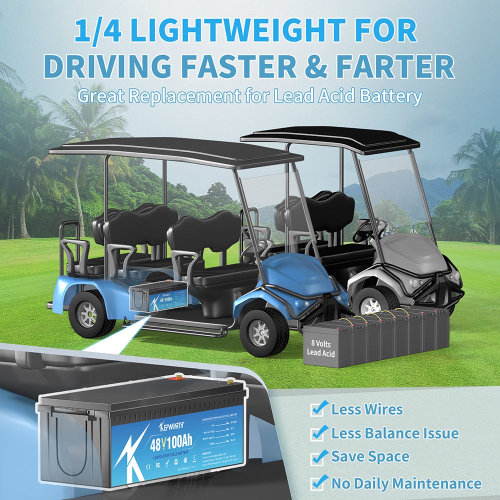 EU/US Stock Kepworth 48V 100AH Lifepo4 Battery With BMS Lithium Ion solar Battery 5KW Lifepo4 Battery Pack 48V 100Ah