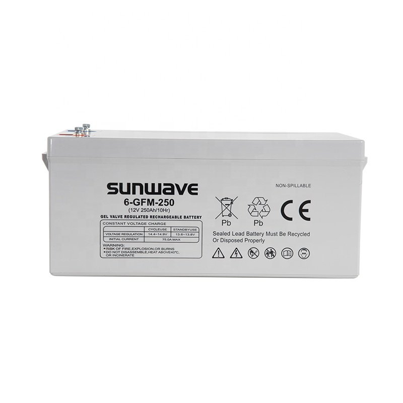 Sunwave Gel Solar Battery 12V 100Ah 150Ah 200Ah 250Ah Deep Cycle Lead Acid Batteries For House