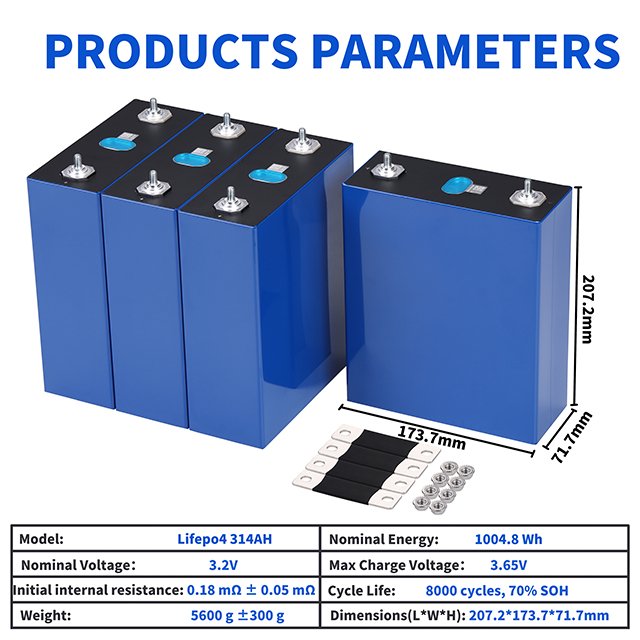 EV MB31 314ah 3.2V lifepo4 battery energy storage battery 314ah lifepo4 cell 8000 Cycle solar power Lithium Ion Batteries