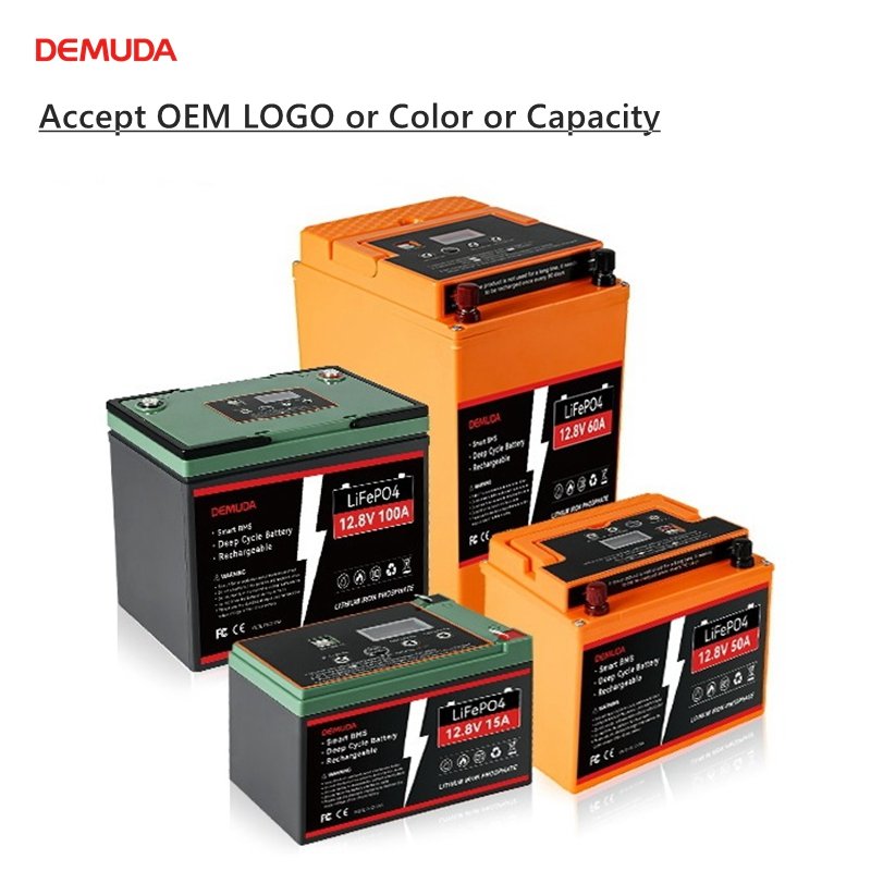 Fumosi LFP Solar Battery Pack Rechargeable Deep Cycle BMS 25.6V 12.8V 12v 48v 200Ah 300Ah 80Ah Lithium Ion Batteries Lifepo4