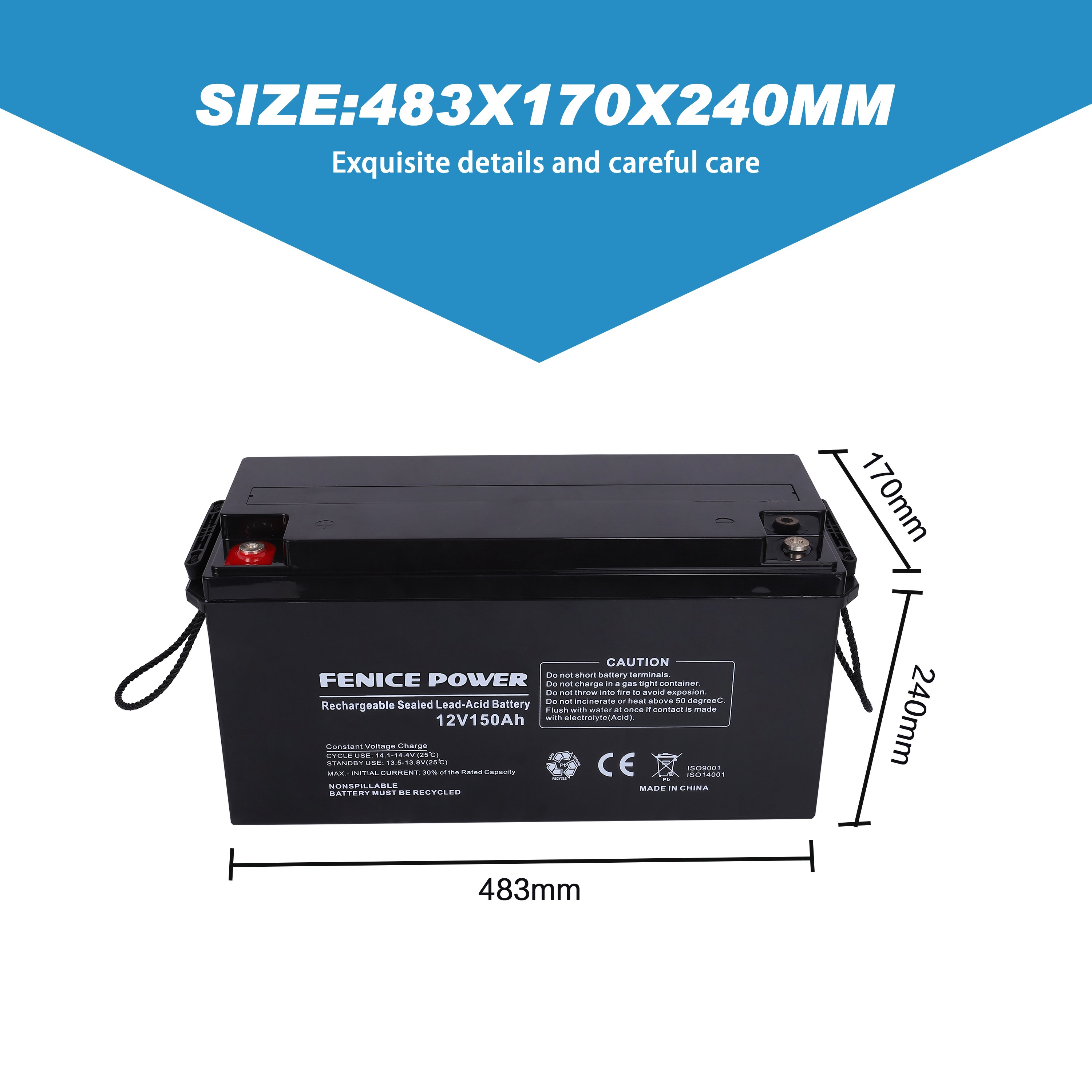 Fenice Power 12V 4.5AH-250AH Lead Acid Battery - High-Performance Energy Storage Solution for Diverse Applications
