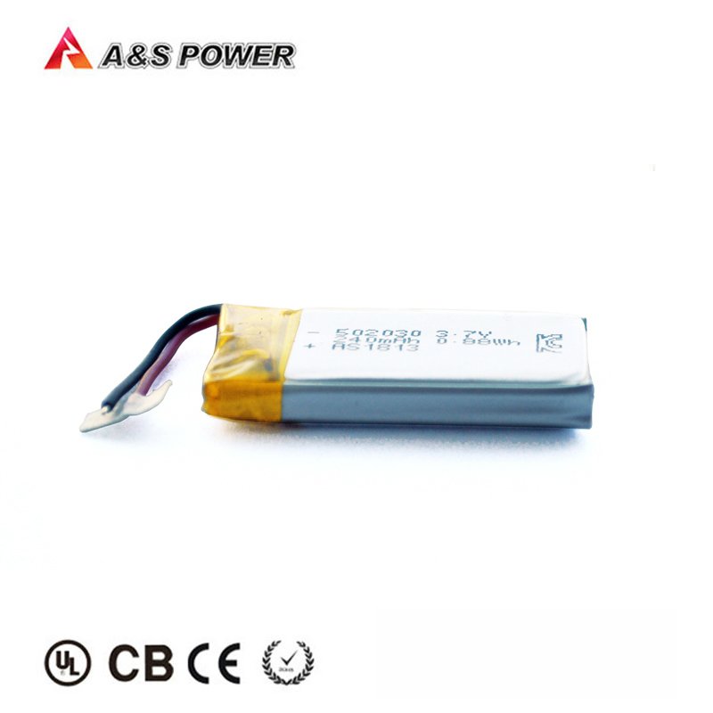 UL1642 CB KC certified li-po battery 502030 3.7v 240mah 250mah lithium ion polymer batteries for GPS