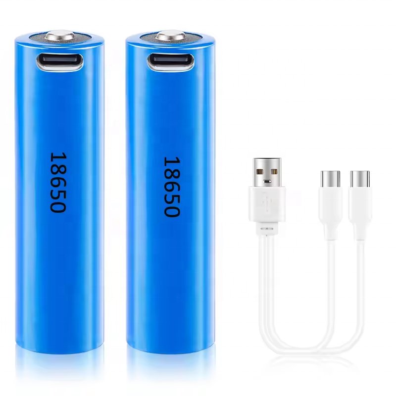OEM 18650 3.6V Type-C Rechargeable Battery Handheld Led Tactical Battery Flashlight With USB Charging Port Lithium-ion Battery