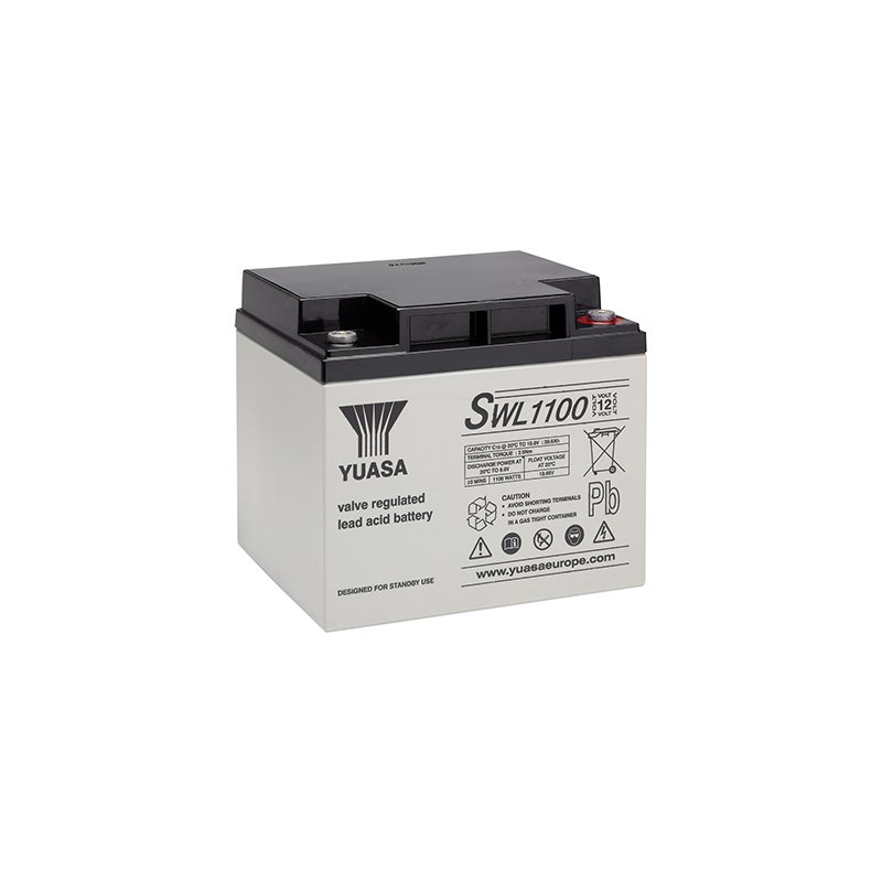 Yu-asa lead acid battery SWL1100 Pb 12V / 40.6Ah 10-12 year batteries, M5 inside