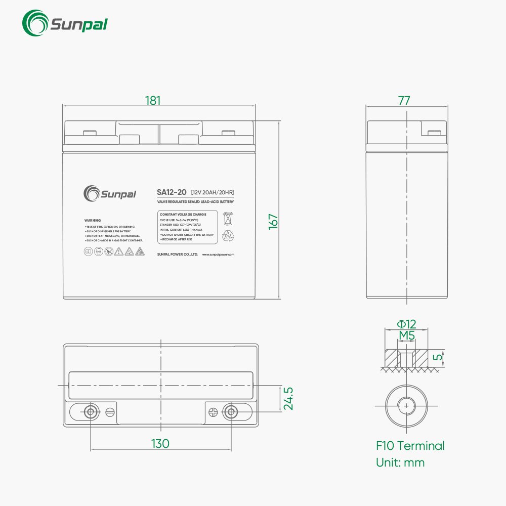 5 Years Warranty Agm UPS Batterie Solaire Gel 12V 20 Ah Lead Acid Battery Deep Cycle