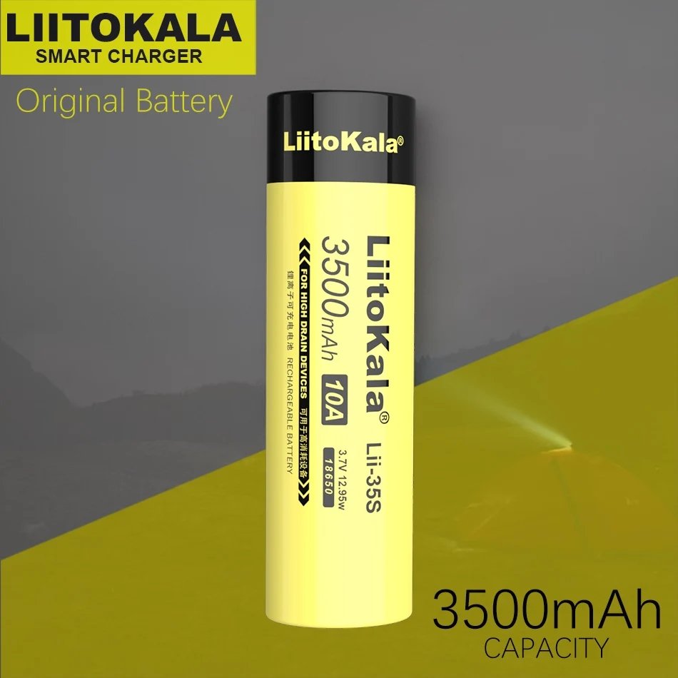 LiitoKala Lii-35S Li-ion 3.7V/4.2V 3500mAh 18650 Rechargeable battery lithium ion batteries