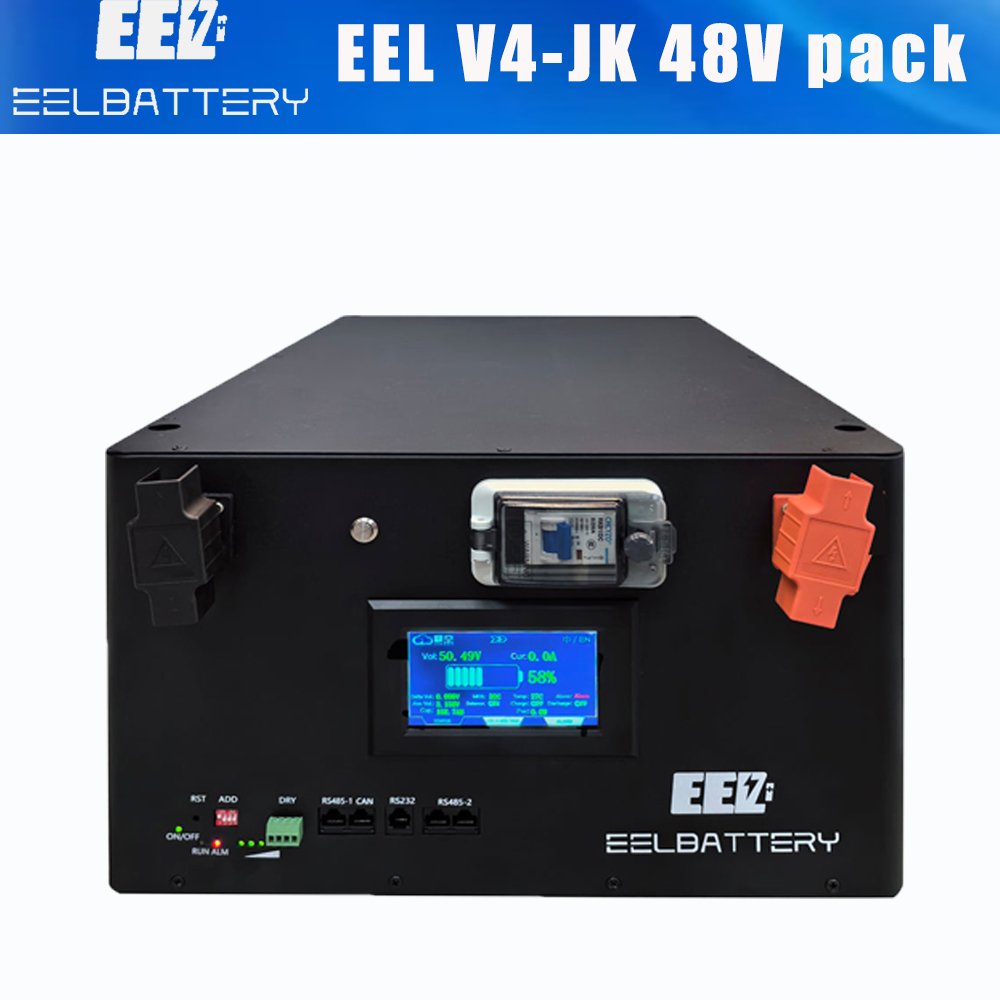 EEL EU stock JK battery box with 4.3 display JK BMS 48v lithium ion battery 280ah 300ah Battery Packs solar panels energy
