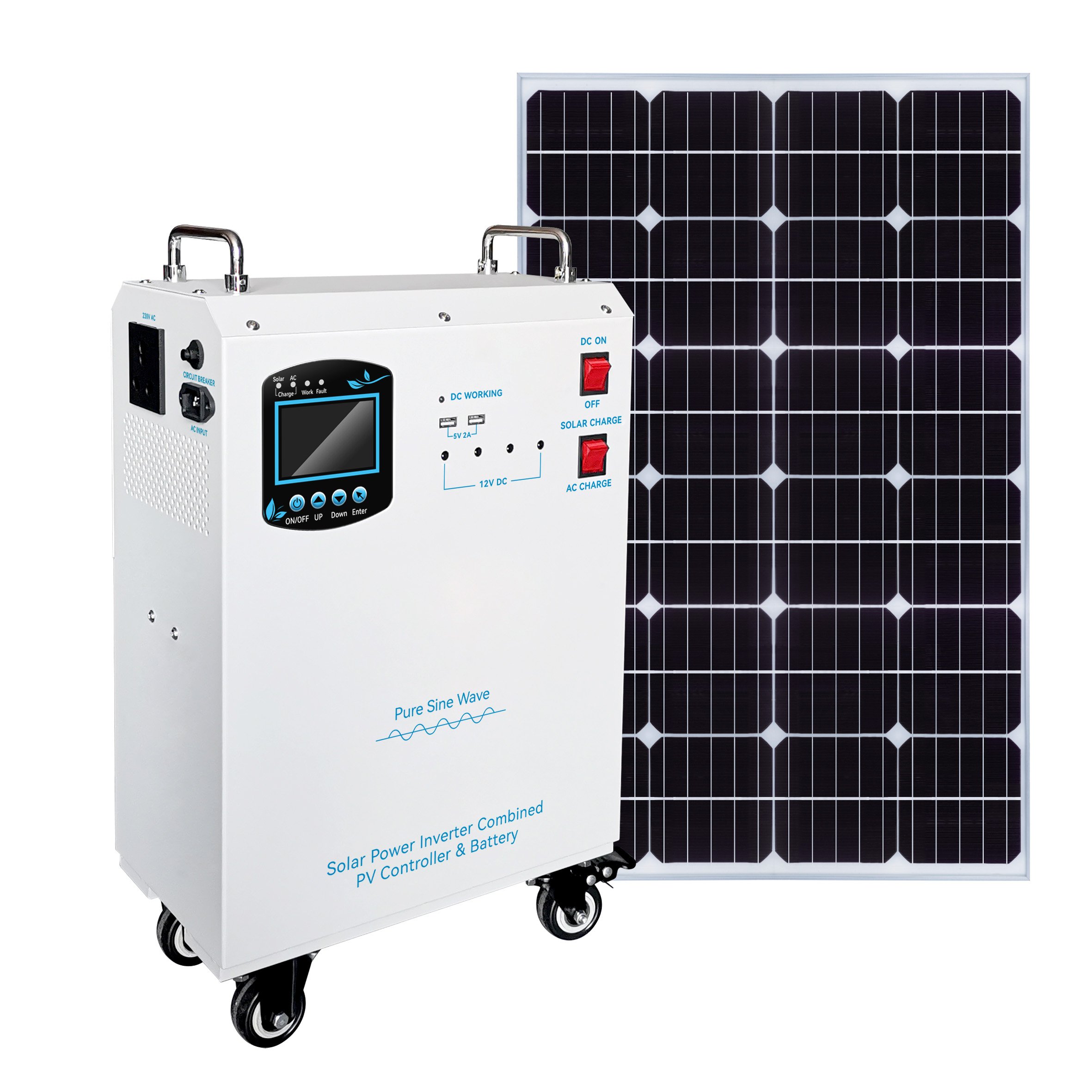 2kw solar power system for fridge computer tv fan and light for home mini solar lighting system with led