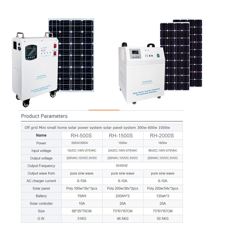 2kw solar power system for fridge computer tv fan and light for home mini solar lighting system with led