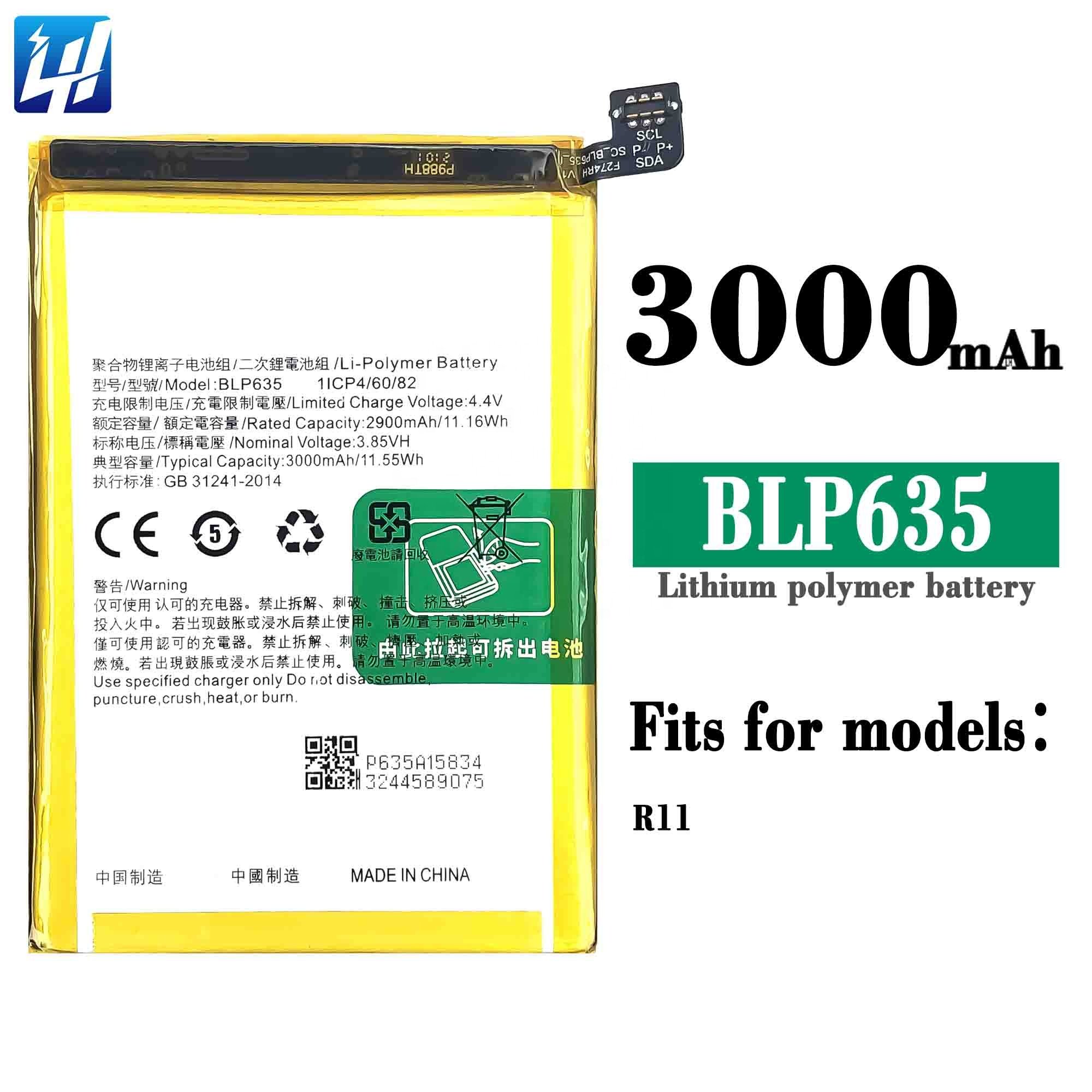 BLP635 R11 100% Original Mobile phone battery for OPPO R11S CPH1707