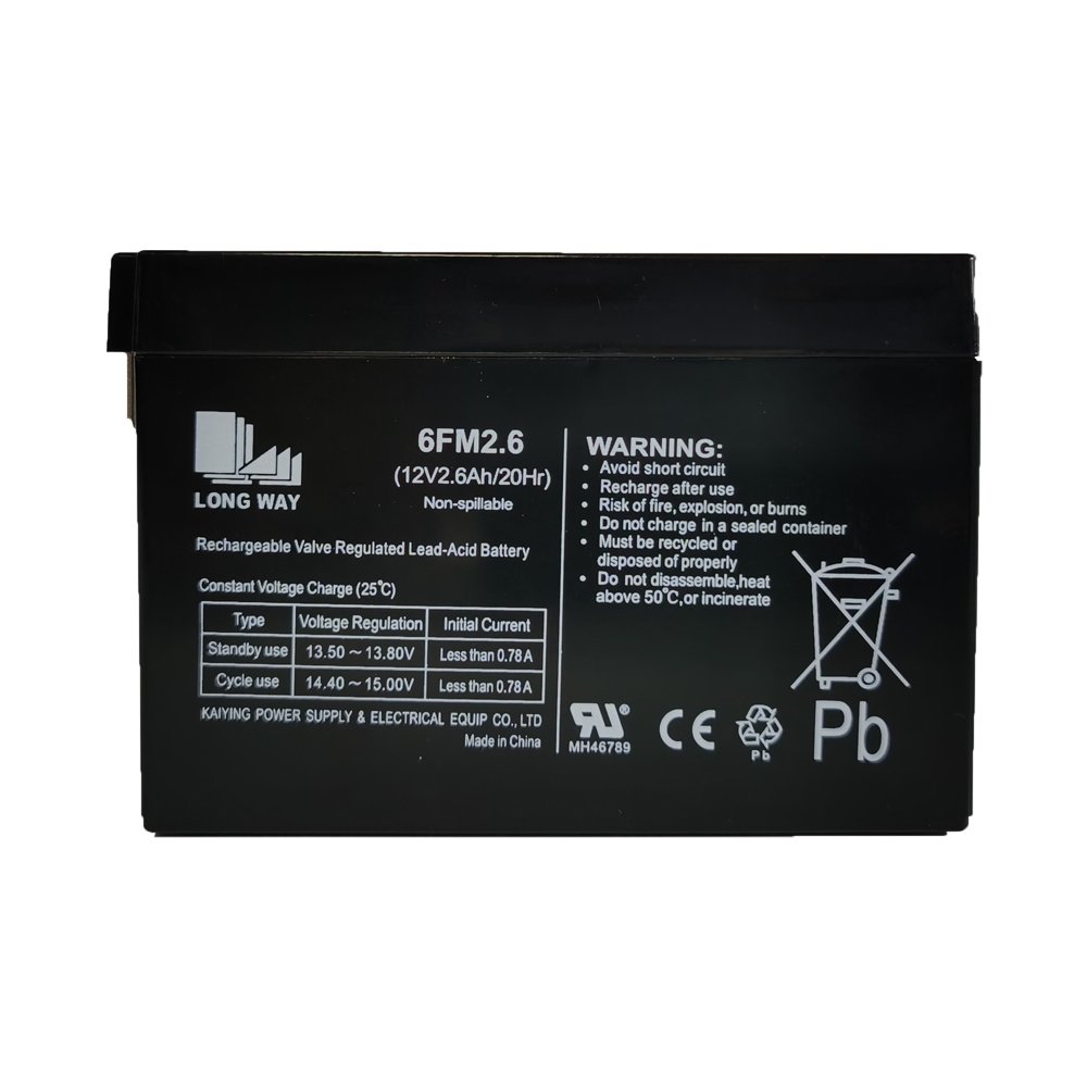 LONG WAY General Series Small Capacity 12V 2.6Ah AGM Vrla Lead-acid Batteries for OEM