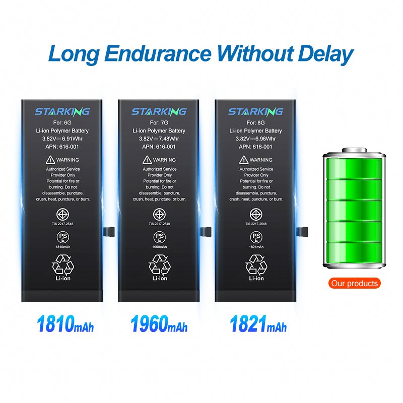 lithium-ion battery standard capacity Battery Replacement for iPhone Battery 6 5G 6G 6S 6P 6SP 7G 7P 8G 8P X XR XS
