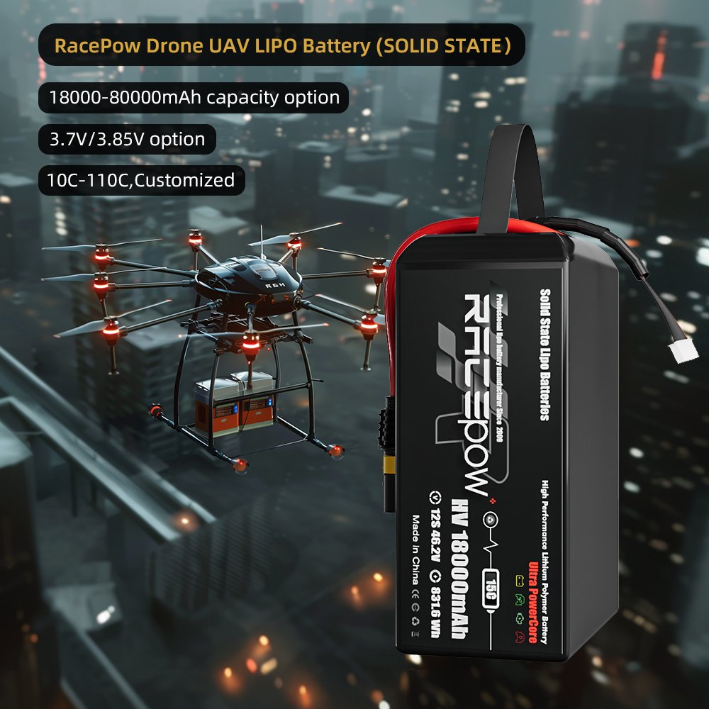 Wholesale 12S/6S 44.4V Customized 18000 23000 28000mAh drone battery Large load-carrying vertical take-off fixed-wing