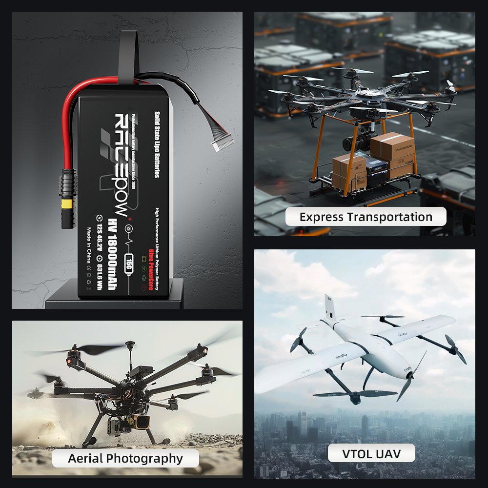 Wholesale 12S/6S 44.4V Customized 18000 23000 28000mAh drone battery Large load-carrying vertical take-off fixed-wing
