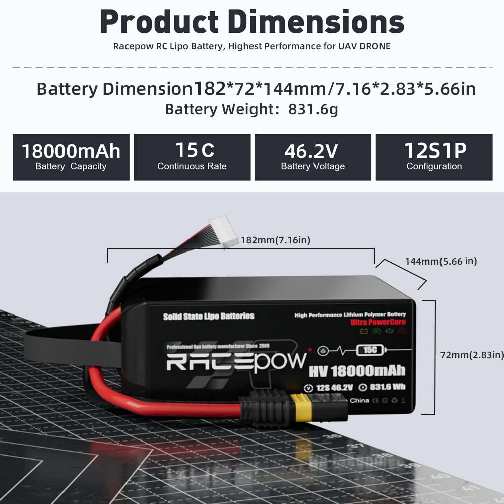 Wholesale 12S/6S 44.4V Customized 18000 23000 28000mAh drone battery Large load-carrying vertical take-off fixed-wing
