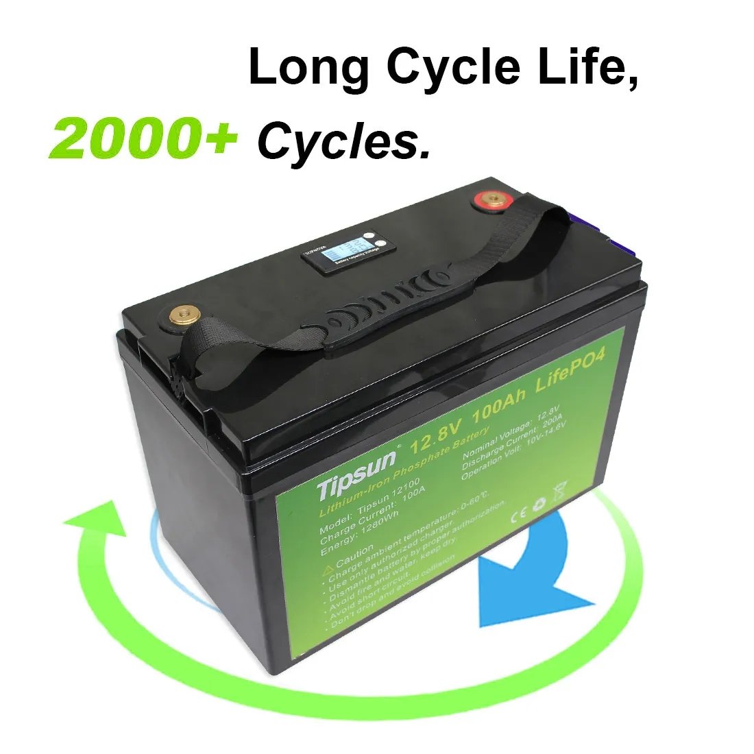 Tipsun Replace Lead-acid Batteries 12.8V 12V 100Ah Lifepo4 Baterry Solar Lithium Ion Battery Pack