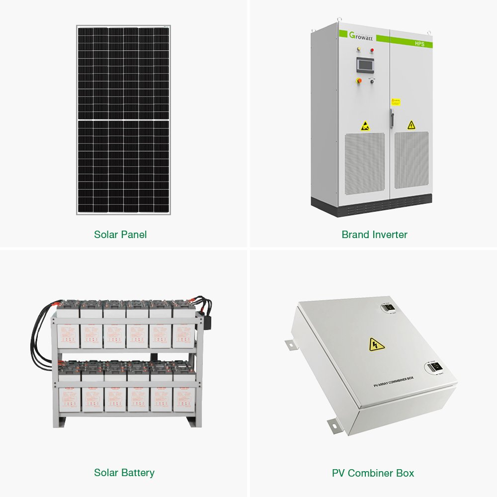 Factory Price Complete 30kw 50kw 100kw 150kw Hybrid Grid Solar System With Batteries For Commercial