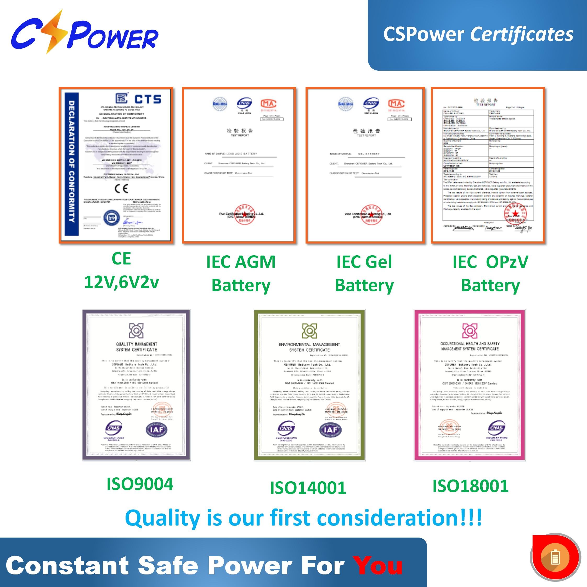 CSPower 6V 4ah Sealed VRLA AGM Lead Acid Battery for UPS CS6-4