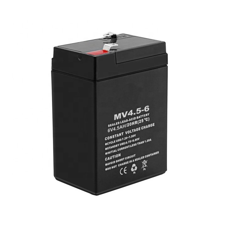 Long life solar storage sealed lead acid 6v 4.5ah 20hr rechargeable UPS battery