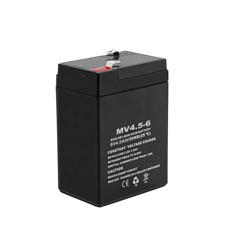 Long life solar storage sealed lead acid 6v 4.5ah 20hr rechargeable UPS battery